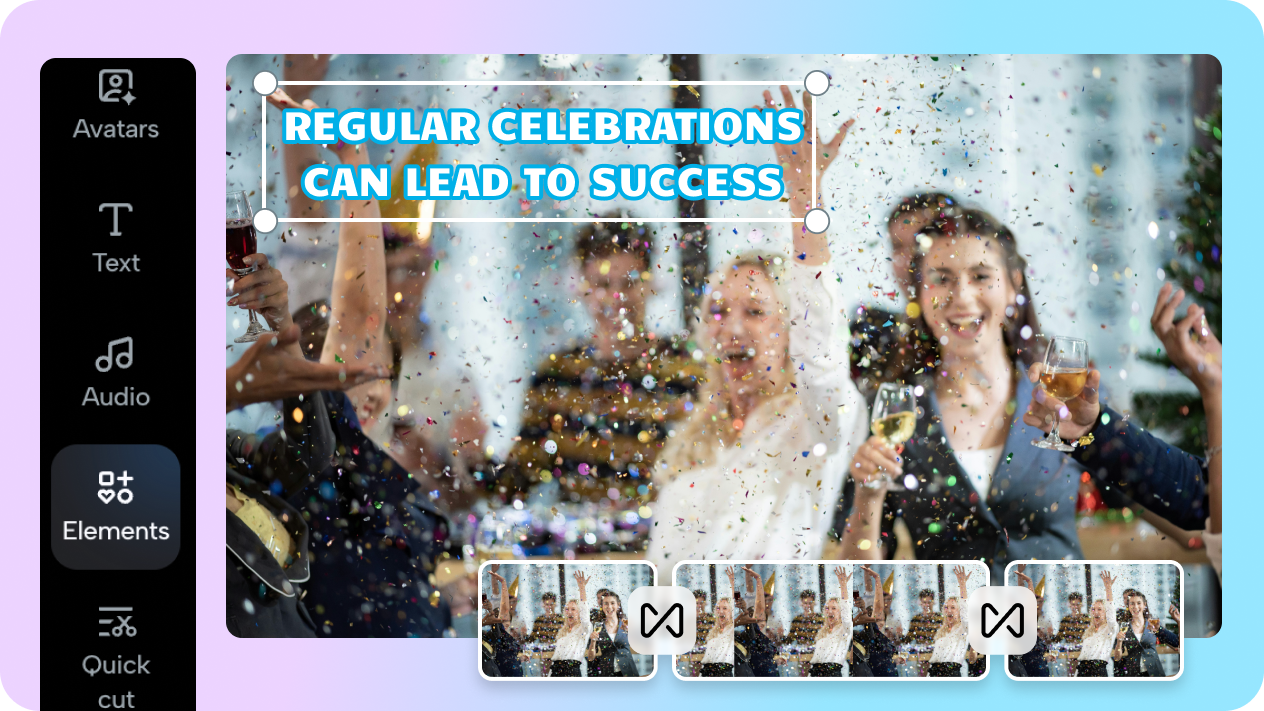 Effects and fonts selection